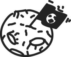 doodle art featuring outer space characters and elements vector