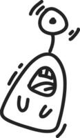 collection of cute cosmic doodles with sketch elements vector