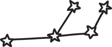 collection of cute space sketches with doodled planets vector