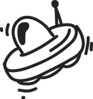galactic hand drawn illustrations of space creatures vector