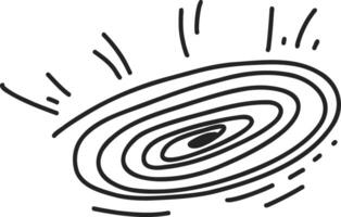 hand drawn outer space scenes with planets and doodles vector