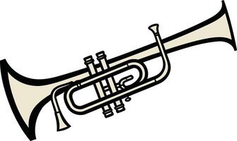 a simple and fun of a trumpet perfect for music themed projects websites and designs vector
