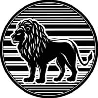 standing lion silhouette graphic vector