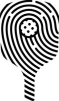 pickleball racket fingerprint design logo vector