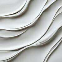 Abstract background of white textured paint strokes photo