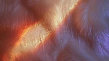 A close up of a fur texture with a light source photo