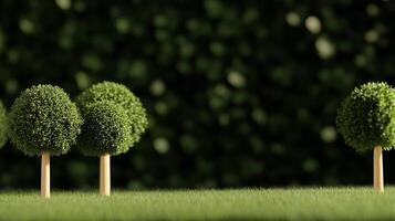 Trees growing in a natural environment with grass photo