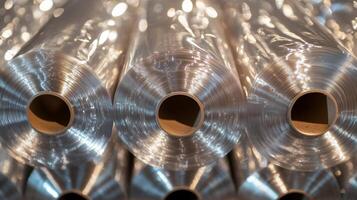 Stretch film in rolls. Production and sales photo