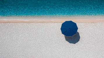 sun umbrella on the pebble beach photo
