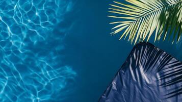 Swimming pool cover for safeguarding against dirt photo