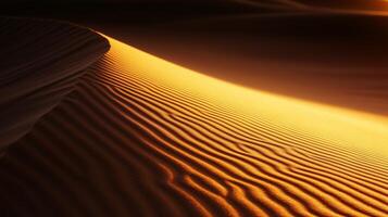 Epic sand dunes with wind-swept ripples photo