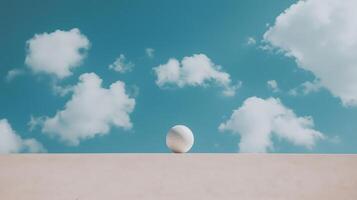 A white egg sitting on top of a wall photo