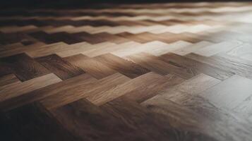 Wooden floor with light shining on it photo