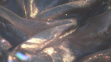 A close up of a shiny fabric photo