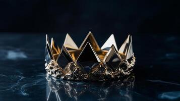 Geometric crown design features sharp triangle shapes photo