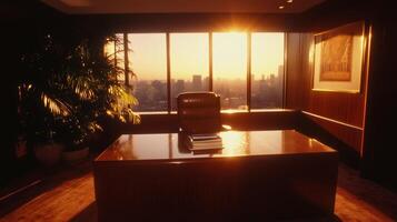 The desk is brown photo