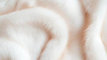 A close up of a white fur fabric photo