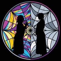 two side between grayscale and colorful vector