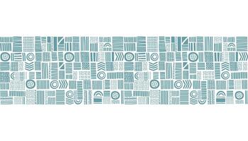 Abstract seamless horizontal geometric pattern. vector
