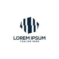 Creative unique abstract shape logo mark design modern minimal concept vector