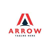 Arrow Letter mark A logo design creative modern initial design concept vector