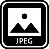 Jpeg File Format Icon Symbol Black And White Design Illustration vector