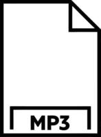 Mp3 Audio File Format Icon Illustration Graphic Design Element vector