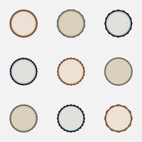 Set of Vintage Circular Frames Empty Labels and Classic Badge Collection vector