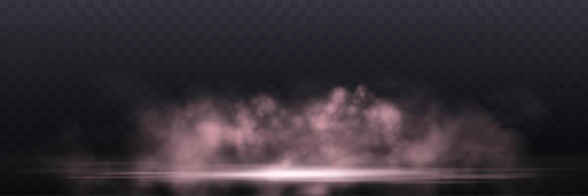 Realistic light pink smoke or haze, overlay effect on a dark background. Hot fire and flame, magic