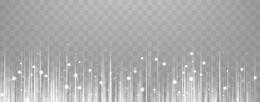 Speed rays, light neon flow, zoom in motion effect, silver glow speed lines, colorful light trails, stripes. Abstract background, illustration. vector
