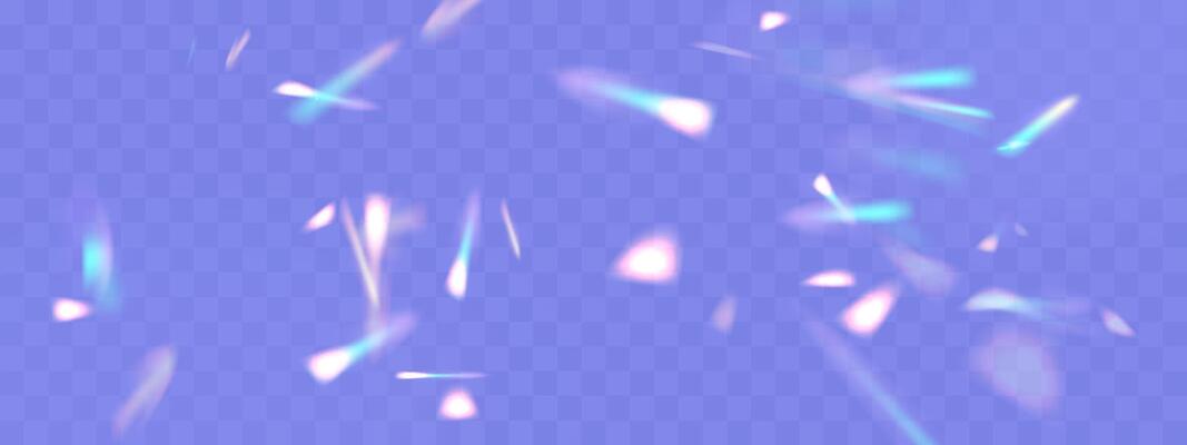 Rainbow blurred refraction overlay effect. Colorful light lens prism on dark background. Holographic, iridescent crystal flare leak shadow