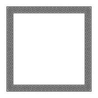 Border frame deco art simple line corner. Square Art deco frame. Vintage linear border. Border frame in greek style. The style of the 1920s - 1930s. Template for invitations, leaflets, ceramic vector