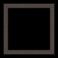 Square Art deco frame. Vintage linear border. Border frame in greek style. The style of the 1920s - 1930s. Design a template for invitations, leaflets, greeting cards, ceramic, textile, embroidery vector