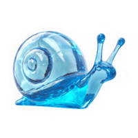 Glossy glass snail icon with smooth texture for modern design applications png