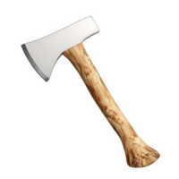 Glossy hand axe icon for design projects and digital applications. png