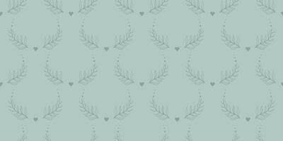 Elegant leafy print of soft green color vector