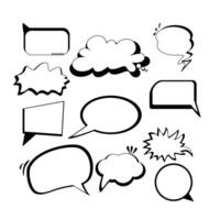 callout to fill in text or comment columns. Creative Shape elements are isolated in white background. Editable space. vector