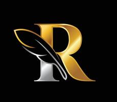 R logo template. color gradient. vector
