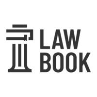law book flat minimalist logo design vector