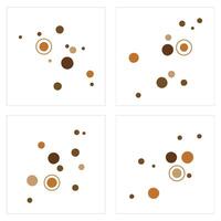 Set of aesthetic abstract spread dots element isolated. vector