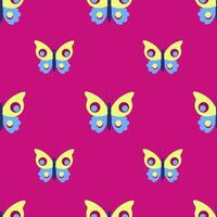 Seamless Pattern with Butterflies on a Pink Background vector