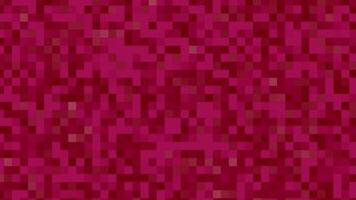 Digital pixel art design with red and magenta square blocks pattern video