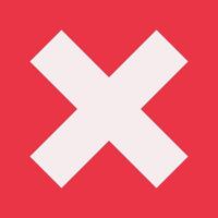 flat concept with white cross symbol on red background. Minimalistic design for brochure or app. Clipart collection with stop icon about cancel or disconnect something vector