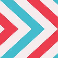 flat illustration with colorful arrows in red, white, clue colors as symbol of motion to aim, intention to achievement or award. Minimalistic cartoon geometric concept with diagonals vector