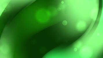 Elegant green gradient background featuring glowing bokeh lights and smooth textures video