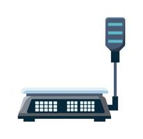 Modern digital price computing scale displaying weight and price information vector