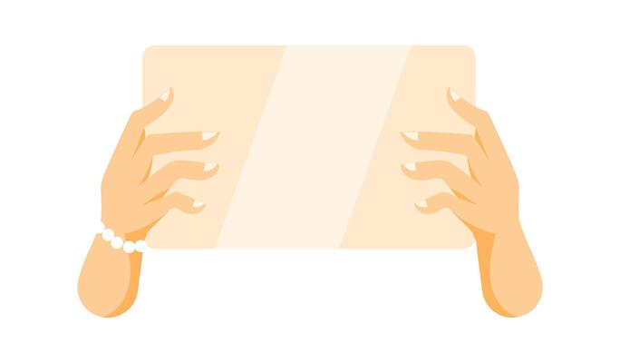 Woman hands holding blank card with copy space for advertising or promoting message