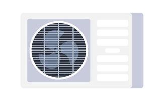 Air Conditioner Unit Cooling System Displaying Rotating Fan and Ventilation Grill vector