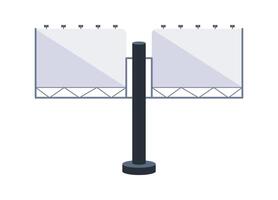 Blank billboard with spotlights illuminating empty white space for advertisement vector