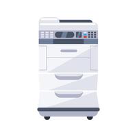 Modern Multifunction Printer Standing on Wheels for Office Use vector